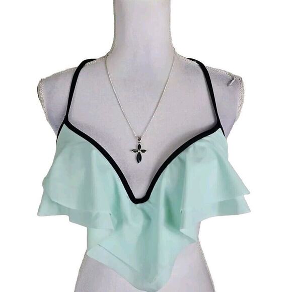 Victoria Secret Pink ~Woman Size L~ Light Green Swim Top Body Push-Up Bra. - Picture 1 of 9